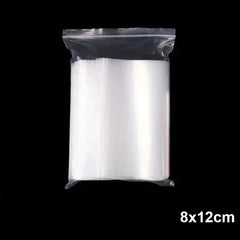 300/100PCS Transparent Zip Bags Food Jewelry Vacuum Storage Bag Plastic Thicken Reclosable Poly Bag Kitchen Organization Package