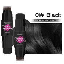 Hairline filling cream stick with brush, black shade
