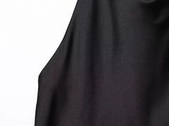 MUJER 2025 بلوزة هالتر للنساء من الساتان الأسود بدون ظهر، بلوزة صيفية وردية اللون للشاطئ، بلوزة كاميسول مكشوفة الكتفين للنساء