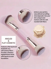 Double-Headed Foundation Brush 2 Foundation Brushes Multi-Functional Double-Headed Brush Multi-Functional Double-Headed Makeup Brush Multi-Purpose Makeup Brush Makeup Foundation Brush Contour Brush Concealer Brush