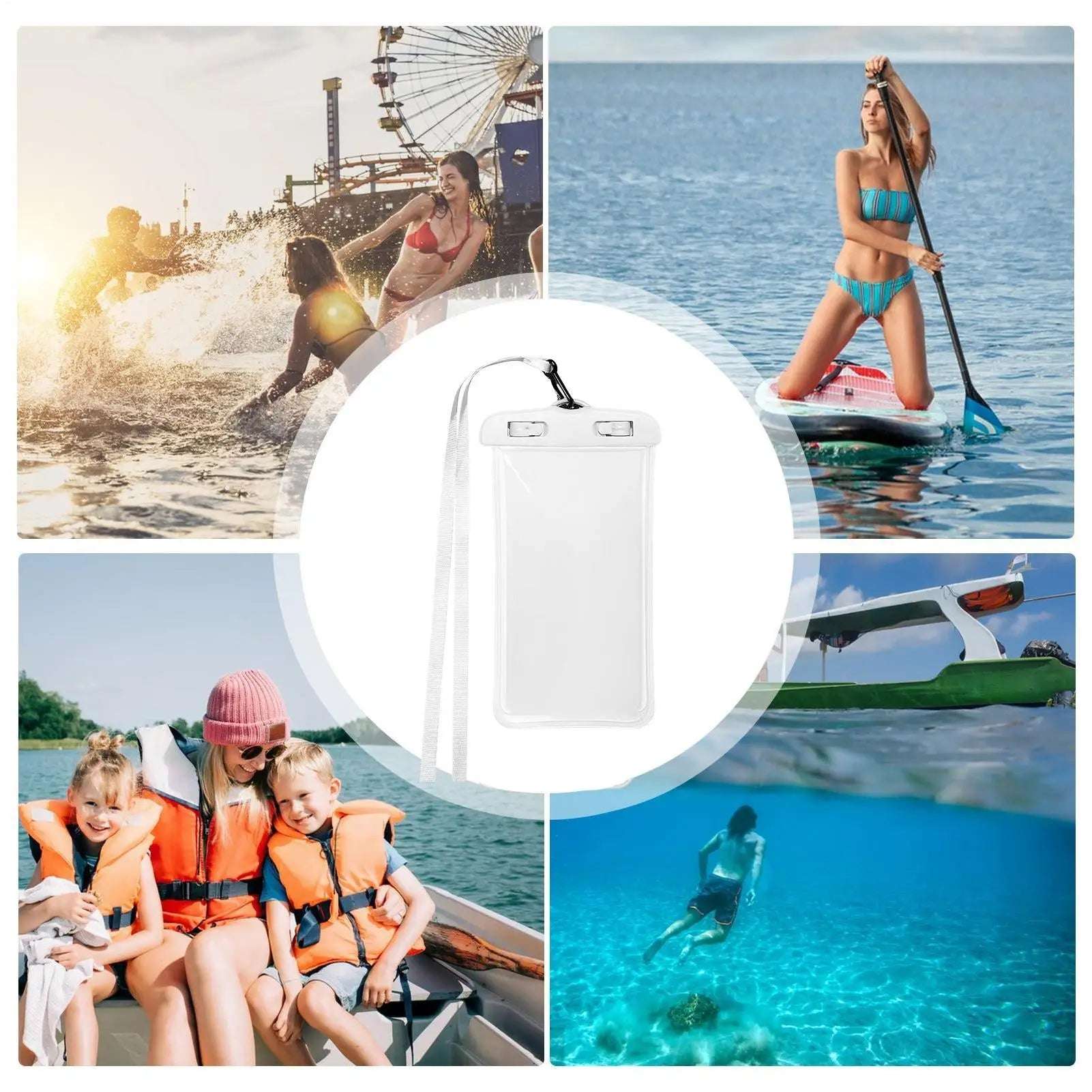 Cell Phone Waterproof Pouch Waterproof Cell Phone Case Dry Bag Touchscreen Function Transparent For Travel Rainy Cruise Ship