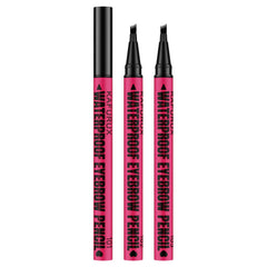 3-color Waterproof eyebrow pen, microblading eyebrow pencil with 4 split head, natural looking brows eye makeup cosmetics gifts
