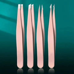 4pcs Set Professional Tweezers Set Perfect For Eyebrow Hair Removal Splinter Very Effortless and Relaxed to Remove
