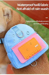 Waterproof Pet Backpack For Dogs Puppy Bag With Harness Collar Outdoor Travel Dog Snacks Backpack French Bulldog Dog Accessories