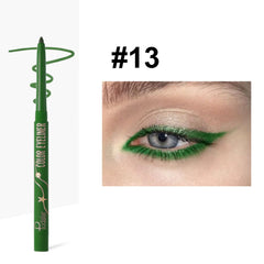 Green Eyeliner Gel Pencil Colorful Waterproof Resistant Matte EyeLiner Pen and Colored Long-Lasting Lying Silkworm Eye Liner