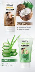 Face Body Scrub Exfoliating Aloe Vera Coconut Turmeric Oil Control Exfoliating deep cleaning moisturizing Skincare