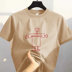 Summer Casual Cotton ort Sve T-irt Men Women Couple Tops Faionable Pure Cotton UV Protection Clothing