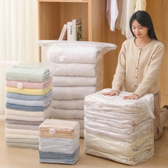 Vacuum Storage Bags No Need Pump Large Plastic Storage Bags for Storing Clothes blankets Compression Empty Bag Travel Accessorie