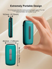 2025 SERVO F4 Fold Feature Mobile Phone 1.77" Display Dual SIM Standby Call Recording MP4 FM Radio 2G Flip Button Backup Phones