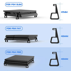 TECTINTER Cooling Horizontal Version Holder Stand For PS4 /Slim /Pro Console Accessories Anti-Slip Base Flat-Mounted Bracket