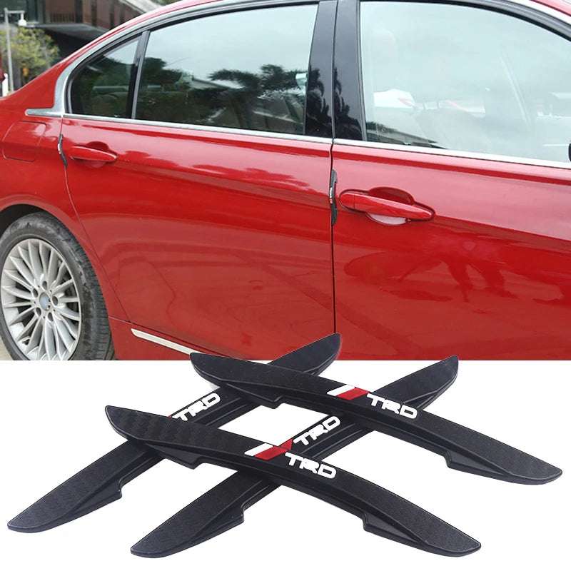 4Pcs Car Door Edge Anti-collision Strips Bumper Trim Sticker Accessories For Toyota Rav4 Corolla Chr Yaris Camry Cross Auris TRD