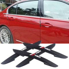 4Pcs Car Door Edge Anti-collision Strips Bumper Trim Sticker Accessories For Toyota Rav4 Corolla Chr Yaris Camry Cross Auris TRD