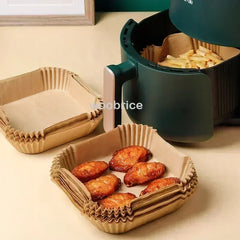 50/100pcs Air Fryer Disposable Liners, Non-Stick Airfryer Baking Papers, Non-stick Parchment Paper for Baking Roasting Microwave