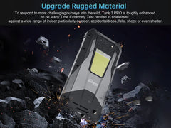 هاتف Unihertz Tank 3 Pro 8849 مع جهاز عرض 100 لومن 5G، ذاكرة وصول عشوائي (RAM) سعة 32 جيجابايت/36 جيجابايت، ذاكرة قراءة فقط (ROM) سعة 512 جيجابايت، بطارية 23800 مللي أمبير/ساعة، كاميرا 200 ميجابكسل، بلوتوث 5.3، NFC