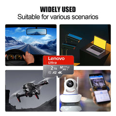 2025 NEW Lenovo 2TB High Speed Memory Card Class 10 Micro TF SD Card 1TB Up To 100MB/S Mini SD Card 128GB For Nintendo Switch