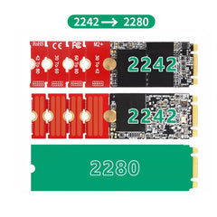 محول لوحة تمديد TISHRIC M.2 NGFF NVME SSD بطول 2230 و2242 و2260 و2280 M2 مع حامل بطاقة تمديد و5 أطوال قابلة للتعديل