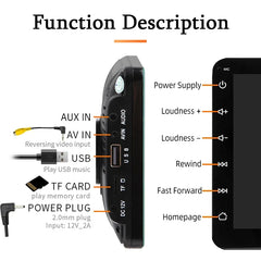 Hippcron 7inch Car Radio Multimedia Video Player Wireless Carplay And Wireless Android Auto Portable Universal Touch Screen