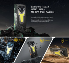 【العرض العالمي الأول】هاتف Ulefone Armor 34 Pro 5G AI المتين، بسعة 25500 مللي أمبير/ساعة، وذاكرة داخلية تصل إلى 32 جيجابايت + 512 جيجابايت، وجهاز عرض مدمج، وتردد 120 هرتز، وشاشة 6.95 بوصة، وتقنية NFC
