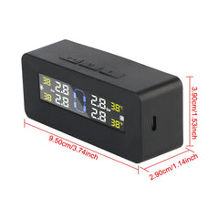 Tire Pressure Monitoring System Temperature Warning New C External Battery Version Sensors Solar TPMS Car Tyre Pressure Monitor
