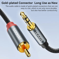 كابل صوت Toocki RCA مقاس 3.5 مم ذكر إلى كابل مكبر صوت 2RCA مقسم ذكر سلك AUX 2 RCA مقبس لصندوق التلفزيون ومكبر الصوت ومشغل DVD سلك