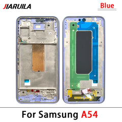 NEW For Samsung A33 A52 A52S A72 A52 5G A54 A73 Front Housing LCD Frame Bezel Plate Replacement Repair Part With Side Button