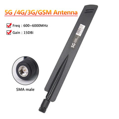 هوائي راوتر 5G 4G LTE 3G GSM 600~6000Mhz 15dbi خارجي WiFi Omni داخلي لاسلكي للاتصال مع TS9 SMA Male