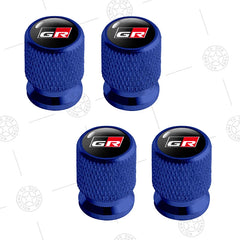 4pcs GR SPORT Logo Car Wheel Tire Valve Caps Air Stem Aluminum Accessories For Toyota Yaris Corolla RAV4 C-HR Camry Prado Voxy