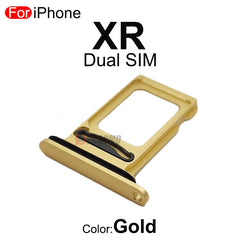 قطعة واحدة من حامل بطاقة SIM لهاتف Apple iPhone XR، حامل درج من الألومنيوم بفتحة واحدة مزدوجة، قطع غيار بديلة