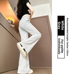 ay High Waist Bell Bot Pants Women's Summer 2025 New Casual Sports Sweatpants Small Size Slimming  Hoof Pants