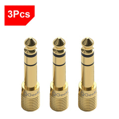 محول صوت QGeeM Jack 6.5 6.35 مم ذكر إلى موصل أنثى 3.5 مم لمكبر صوت سماعة الرأس ومحول صوت الميكروفون AUX 6.3 3.5 مم