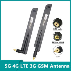 هوائي راوتر 5G 4G LTE 3G GSM 600~6000Mhz 15dbi خارجي WiFi Omni داخلي لاسلكي للاتصال مع TS9 SMA Male