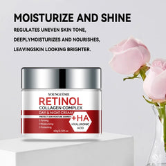 Retinol Moisturizing Repair Cream and Serum Set with collagen and Vitamin E, firm and nourishing skin, gentle and non-irritating