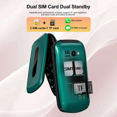2025 SERVO F4 Fold Feature Mobile Phone 1.77" Display Dual SIM Standby Call Recording MP4 FM Radio 2G Flip Button Backup Phones