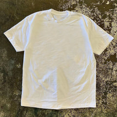 Loose Fit Cotton T-irt Men's ort Sve Double Tead Pure Cotton American Retro Sle Couple's Casual Wear
