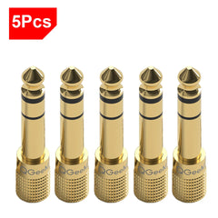 محول صوت QGeeM Jack 6.5 6.35 مم ذكر إلى موصل أنثى 3.5 مم لمكبر صوت سماعة الرأس ومحول صوت الميكروفون AUX 6.3 3.5 مم