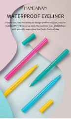 12 color rainbow DIY colored eyeliner is not easy to smudge matte eyeliner pen