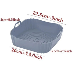 1PC Reusable Airfryer Pan Liner Accessories Silicone Air Fryers Oven Baking Tray Pizza Fried Chicken Airfryer Silicone Basket