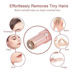 جهاز إزالة شعر الوجه بشحن USB وأحمر الشفاه وماكينة حلاقة كهربائية لتشذيب الحواجب وماكينة إزالة شعر النساء وماكينة حلاقة صغيرة
