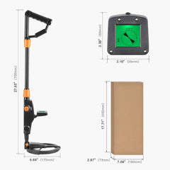 7.4 Inch Waterproof Kid Metal Detectors Gold Detector Lightweight Search Coil (24"-35") Adjustable Metal Detector for Junior