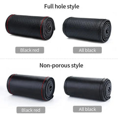 Genuine Leather Steering Wheel Cover For Car Braiding Steering Wheel Protector Covers Anti Scratch Steering Accessories