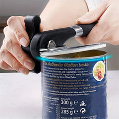 Effortless Stainless Steel Can Opener – Easy-Grip, Multi-Use, No Electricity, Safe & Portable