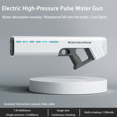 Hot Sales Waterproof Fully Automatic Water Gun Toys With Light Water Pistol Spray Blaster Absorbing Summer Pool Toys For Kids
