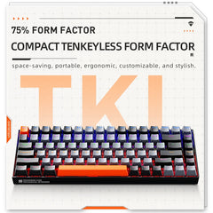 لوحة مفاتيح ميكانيكية Machenike K500A-B84، 75% TKL، لوحة مفاتيح سلكية قابلة للتبديل السريع للألعاب، بإضاءة خلفية 6 ألوان، 84 مفتاحًا، لأجهزة الكمبيوتر الشخصية وأجهزة الكمبيوتر المحمولة