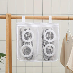 Portable Shoe Washing Bag Mesh Washing Machine Shoes Bag Anti-Deformation Zipper Laundry Bag for Travel Shoes Clothes Storage