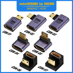 محول كابل HDMI 2.1 من UGOURD، محول من mini micro hdmi إلى HDMI 2.1 بسرعة 48 جيجابت في الثانية، 8K60HZ، 4K120HZ، لأجهزة العرض عالية الدقة، PS4، PS5، الكمبيوتر المحمول، الكمبيوتر الشخصي