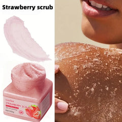 500g Strawberry Exfoliating Purifying Scrub, Hypoallergenic and Alcohol-Free, Softening Skin Physical Exfoliation, Gentle and Deep Cleansing, Suitable for Creative Bright Beige Skin, Moisturizing and Hypoallergenic, Fresh Fra