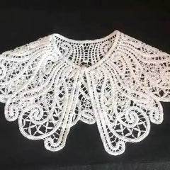 Women Shrugs Lace Hollow Out Female Summer Casual All-match Shawls Simple Scarf-collar Sleeveless Knitted Tops Korean Style Chic