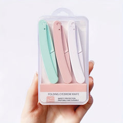 3Pcs Eyebrow Trimmer Facial Epilators for Women Pocketknife Eyebrow Profiler Hair Remover for Ladies Face Eyebrow Shape Shaver