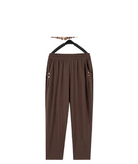 Summer plus size Stretch Harem Pants Mother Thin Summer Baggy Pantalones Women  Casual Button High Waist Trousers
