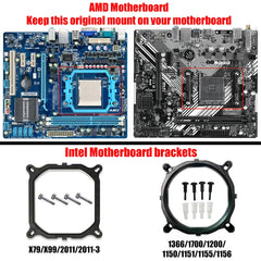 CPU Air Cooler X79 X99 3Pin/4Pin PWM Processor Cooling Fan For Intel LGA 1366 1151 1155 1200 1700 2011 AMD AM3 AM4 AM5